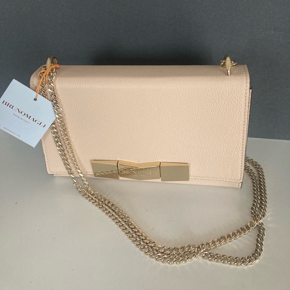 BRUNO MAGLI Crossbody Pebble Leather  Bag made in Italy 🇮🇹